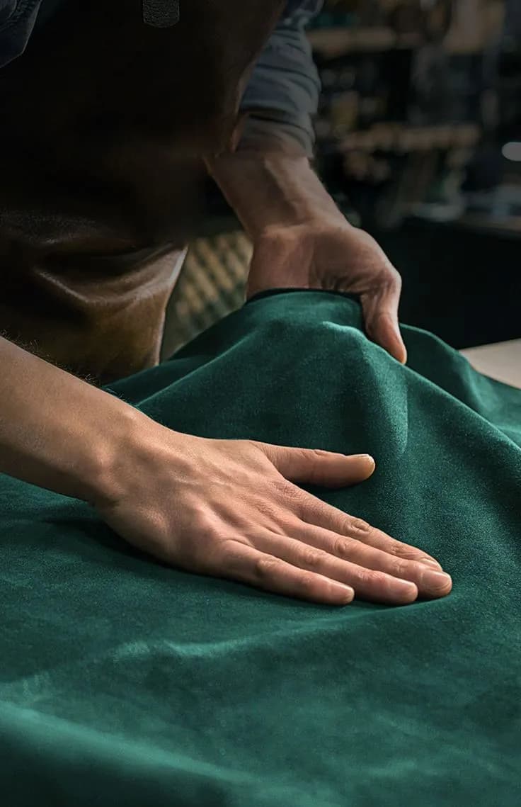 Folded linen fabrics