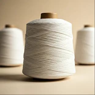 White yarn spools