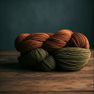Colored yarn bundles